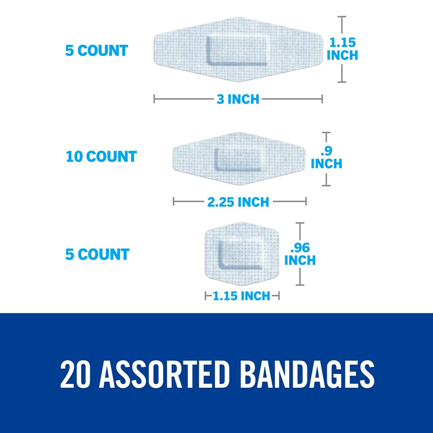 Nexcare Strong Hold Pain Free Removal Bandages, Assorted, 20 count