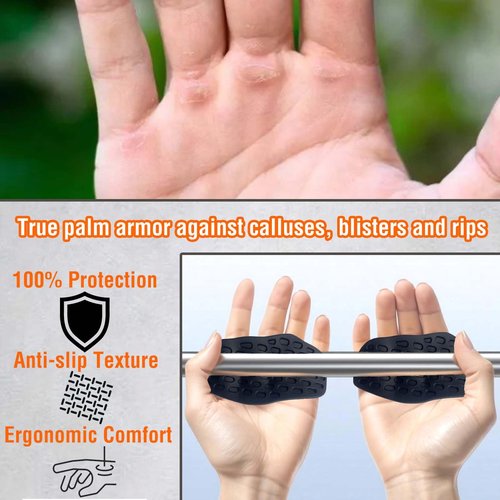 DSCMLIS Workout Grips, Weight Lifting Grip, Ergonomics Anti-Slip Rubber Gym Grips for Men and Women Weightlifting, Pull-Ups, Fitness and Bodybuilding to Protect Palm