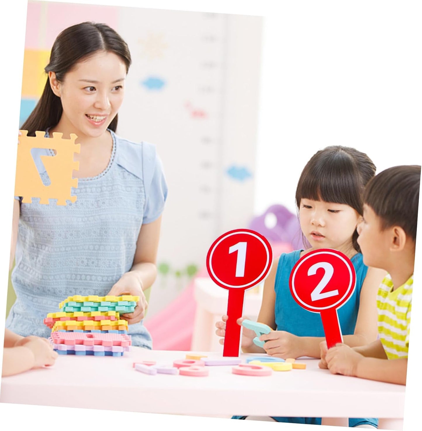 10pcs Handheld Score Paddles Number Score Boards for Voting Auction Competition Use Operate Design