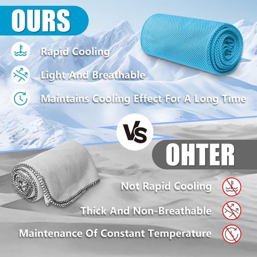 TIANMENSHAN Cooling Towels for Neck, 5 Pack Sweat Towel, （40" X 12"） Gym Towels for Men and Women, Hot Yoga Towels, Cooling Towel for Running Sport Golf