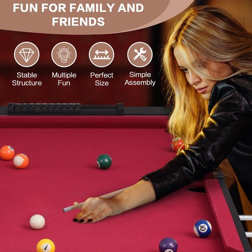 54" 2-in-1 Swivel Multi Game Table, Large Size Combo Game Table Set, Indoor and Outdoor Arcade Sports Table with Pool, Foosball for Family, Game Room, Kids, Adults
