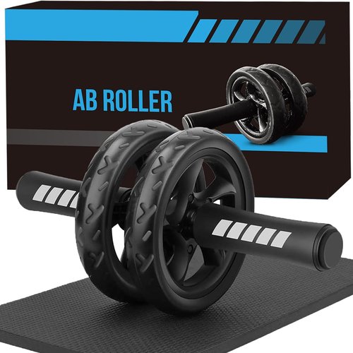 Ab Roller Wheel, Arespark Home Gym Equipment for Core Workout, No Noise Ab Roller Exercise Equipment with Knee Mat and Foam Handle, Fitness Abdominal Wheel Abs Workout Equipment for Home Gym Office