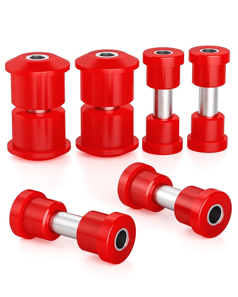 Rear Bushing Kit for EZGO RXV Golf Cart—Polyurethane Leaf Spring Bushings & Sleeves 2008-Up (620160 620161 624030)