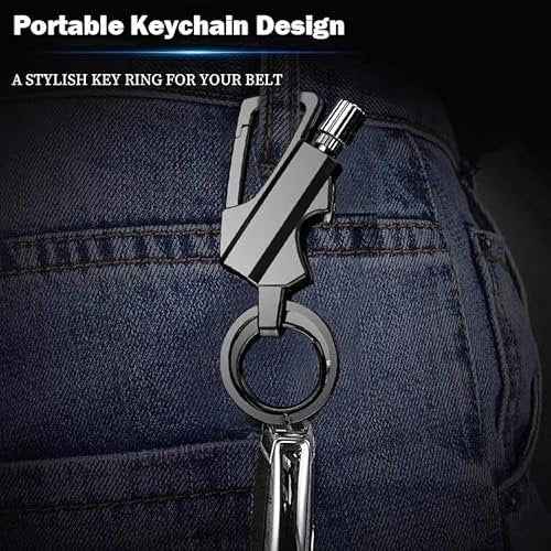 2 Pack Permanent Match Keychain Lighter, Metal Infinity Lighter, Forever Lighters with Bottle Opener, Waterproof Match, EDC Emergency Matchstick, Survival Flint Fire Starter (Fuel Not Included)