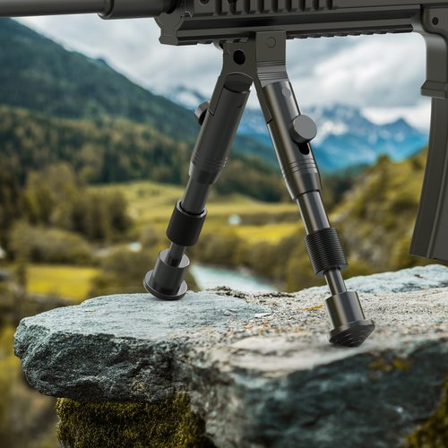 Twod Tactical Rifle Bipod Adjustable 6.3- 6.9 inch with Swivel Stud Mount