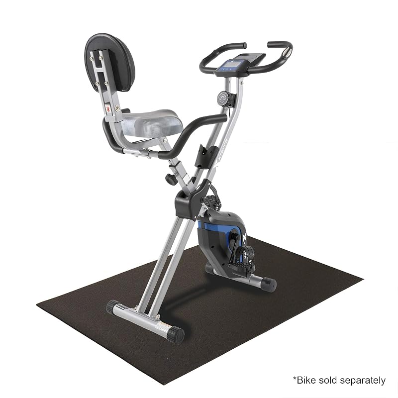 XTERRA Heavy-Duty 6mm PVC Floor Mat for Treadmill or Bike — Non-Slip Textured Exercise Floor Protector