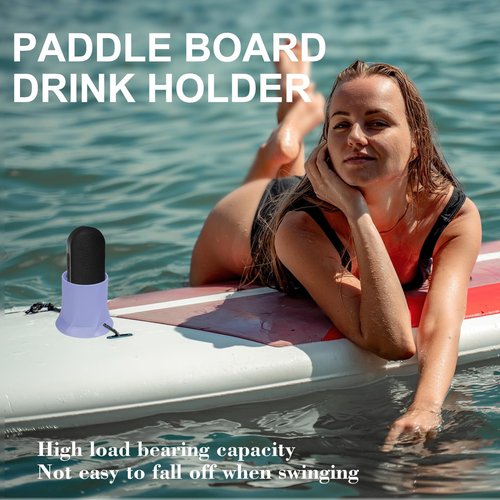 Paddle Board Cup Holder, Stand Up Paddle Board Accessory, Drink Holder Suitable for Types of Cup/Bottle/Drink (Blue)