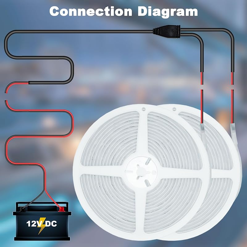 40ft White LED Boat Lights IP67 COB Waterproof Marine Lighting - SHUNLEE Variation: 40FT-White