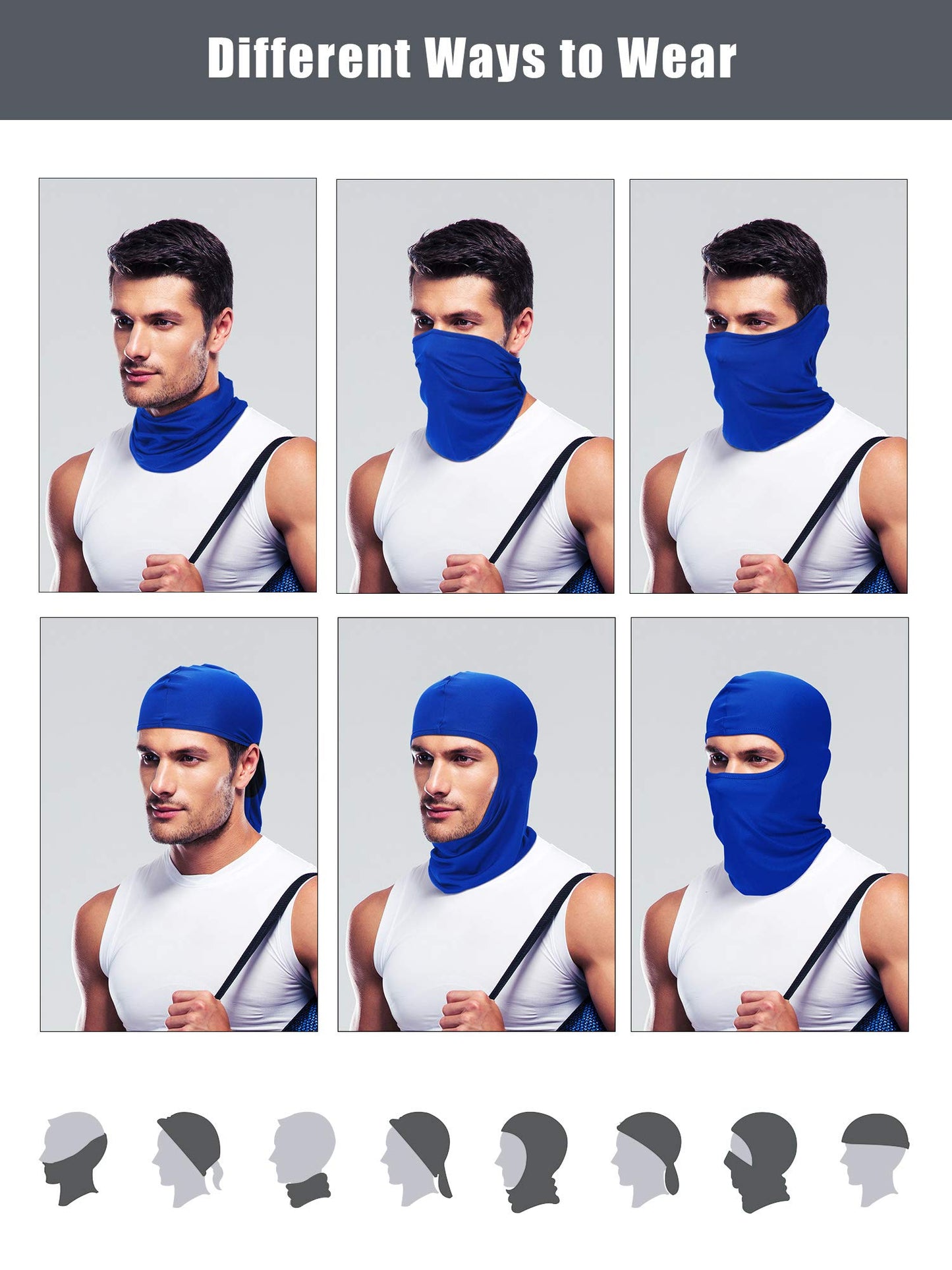 9 Pcs Ski Mask for Men Women UV Sun Protection Shiesty Face Mask Windproof Breathable Full Face Cover Balaclava for Outdoor Sports Motorcycle Cycling Skiing