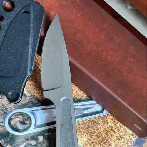 knidist 1119 Small Fixed Blade Knife, Wrench Fixed 3 in Blade, Fixeds Blades Knifes with Sheath, Small Pocket Tactical Fixeds Blades Knife, Full Tang Knifes with Sheath