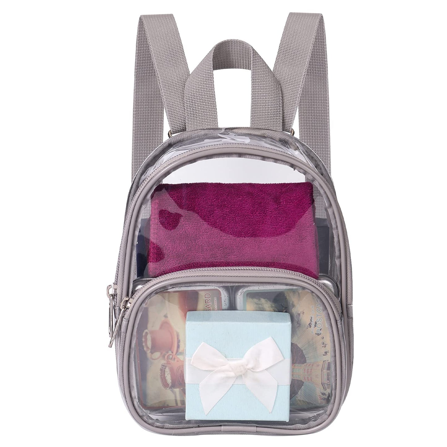 USPECLARE Clear Mini Backpack Stadium Approved for Little Boys & Girls, Transparent Backpack for Concert, Festival, Sport Events