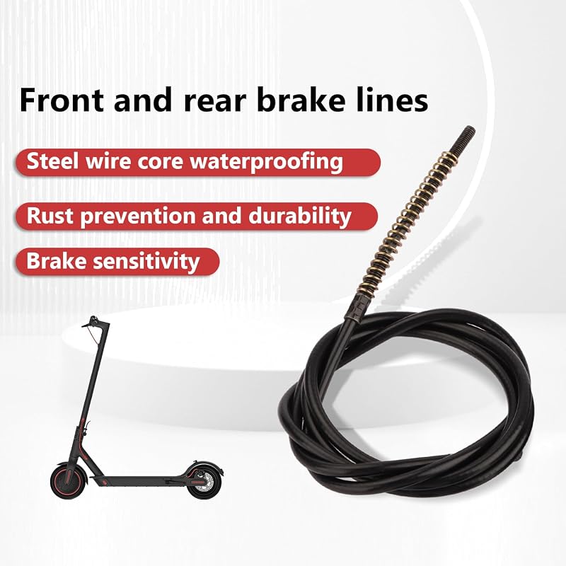 Front Brake Cable for Segway Ninebot Max G30 Electric Scooter - 130cm Steel Cable