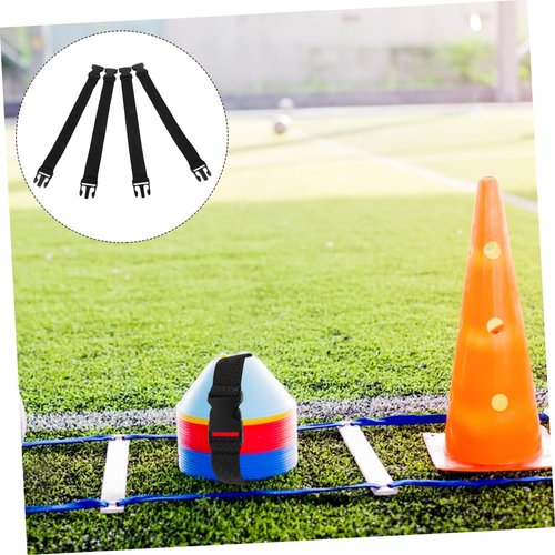 BRIGHTFUFU 4pcs Adjustable Cone Organization Straps Lightweight and Durable Carrier for Football and Soccer Training for Agility Drills and Gym Workouts Cone Storage