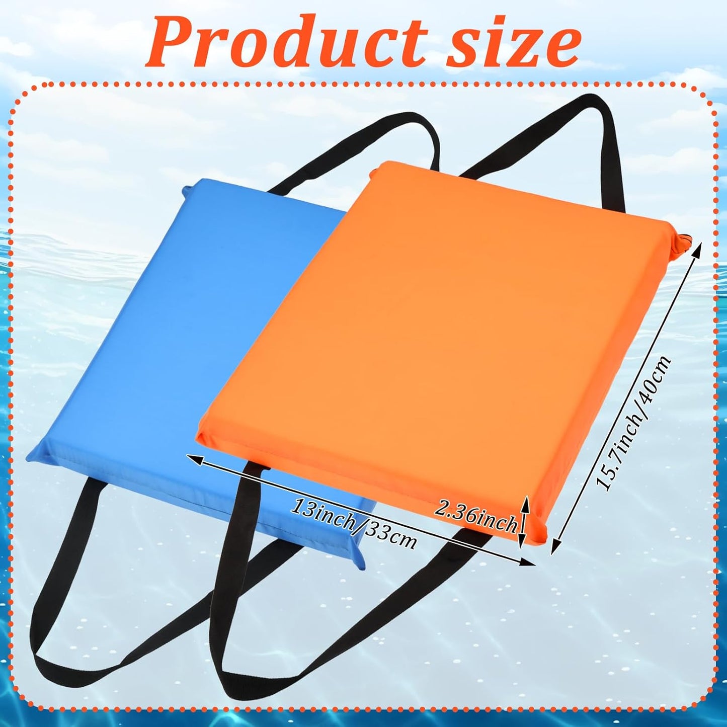 2 Pack Boat Throw Flotation Cushions，Flotation Cushion Throwable PFD Boat Cushion Emergency Marine Throwable Device for Kayaks, Canoes