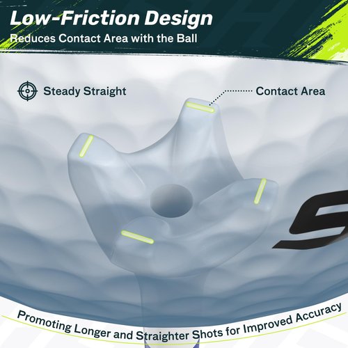 SAPLIZE Professional 120 Pack Plastic Golf Tees (100 Driver Tees + 20 Iron/Hybrid Tees), Low Friction & Resistance, 4 Prong Golf Tees