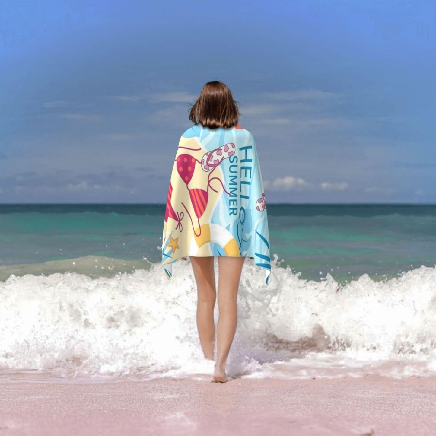 LMKLOP Cute Beach Towel for Women/Adults, Personalized Microfiber Beach Towels Bulk, Quick Dry Beach Towel for Pool, Lightweight Bath Towels Oversized Clearance 30"x 60"
