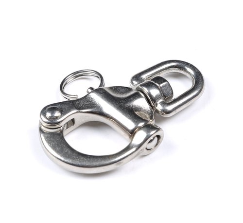 Mxeol Swivel Eye Snap Shackle Quick Release Bail Rigging Sailing Boat Marine Stainless Steel Clip Pair (2-3/4" Pair)