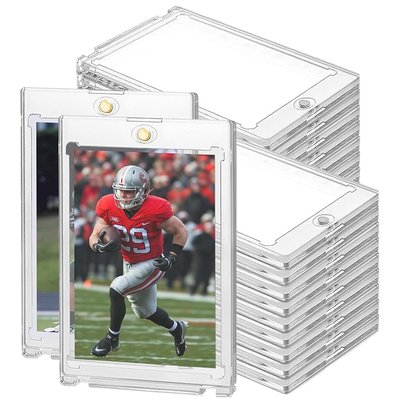 36-Pack 130pt Magnetic Card Holders One Touch Card Protectors, 2.87 x 4.33 in