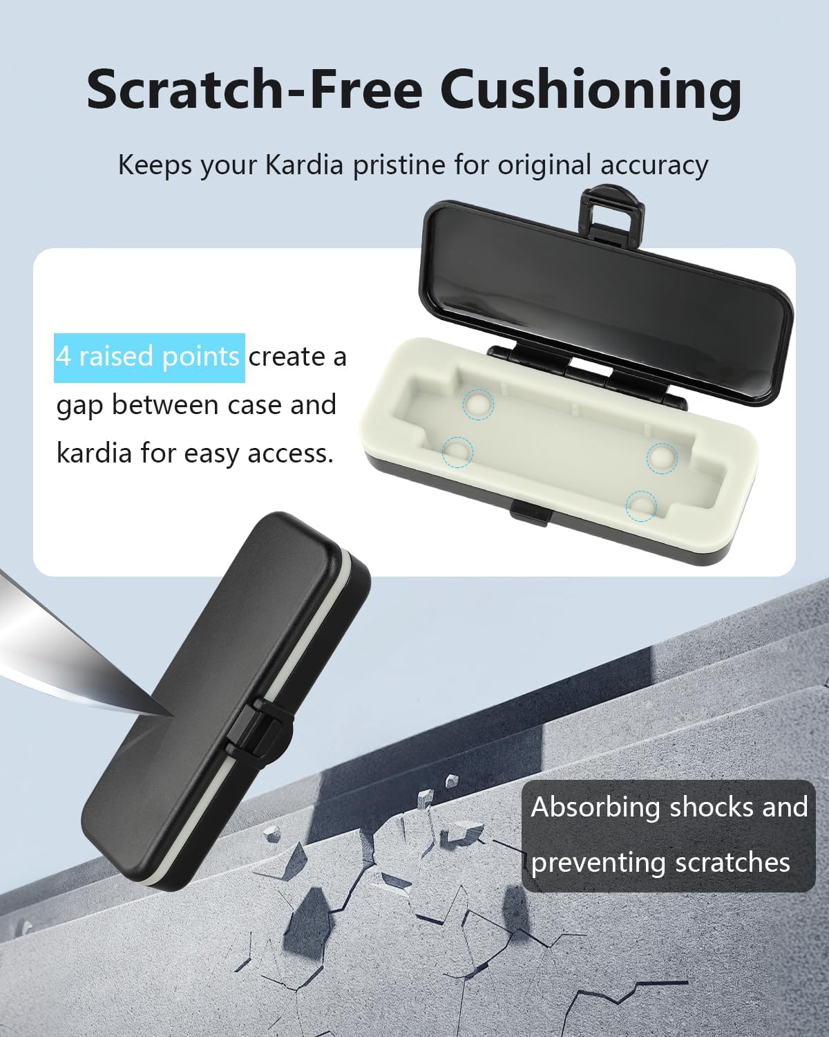 Kardia Mobile Case Only for KardiaMobile 6L EKG Heart Monitor, KardiaMobile 6L Case with Silicone Pad for Travel and Portable, Protect Kardia (CASE ONLY)