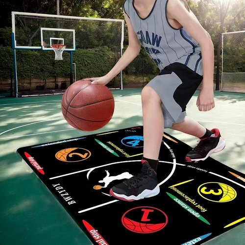 BWZYdy Portable Basketball Training Mat - Agile Stepping Training mat, designed for all ages with anti slip and silent features to improve speed, strength, and coordination | Indoor/Outdoor Practice mat with Portable Bag