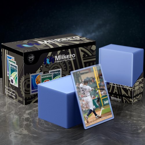400 Card Sleeves Top Loaders for Cards, 3"X4" Toploaders for Cards, Premium Baseball Card Protectors Hard Plastic for Sports and Game Cards (200 Top Loaders + 200 Clear Sleeves)