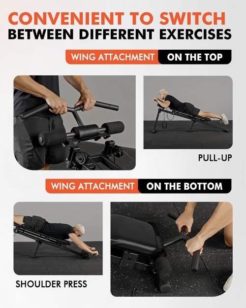 GMWD Total Home Gym with Detachable Footplate,Swing Attachment and Weight Holder,Versatile Total Body Training Machine for Home Gym Workout(Machine Only)
