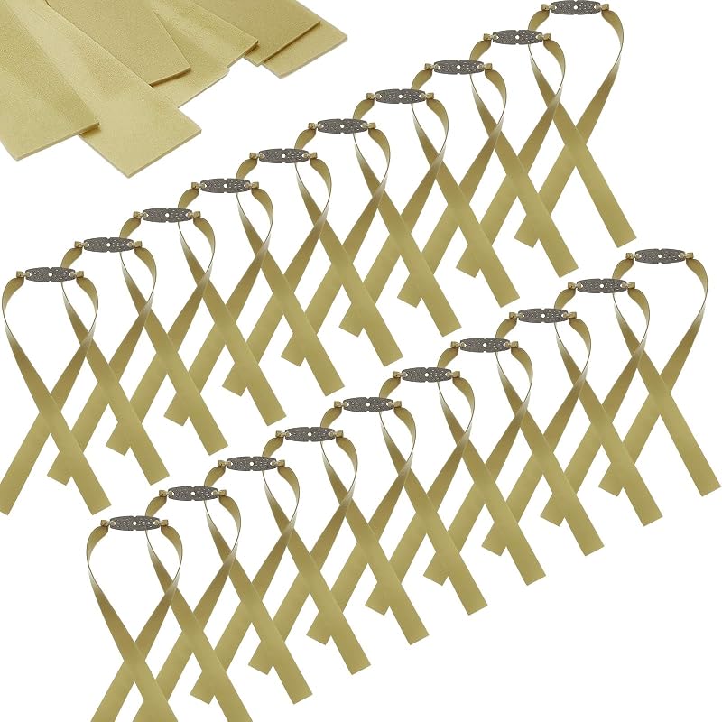20 Pieces Slingshot Flat Rubber Bands 1 mm – 53 cm to 165 cm, Gold (Variation of THIS listing)