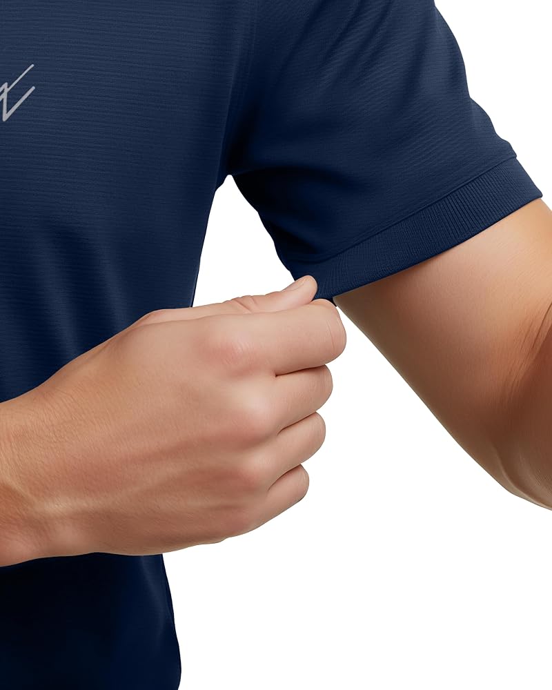 4-Way Stretch Mens Golf Polo Shirt UPF 70+ Regular Fit - Variation: Black/Grey/Navy+Large