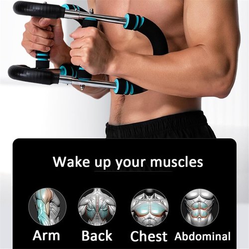 Saker Twister Arm Trainer 40-100lb Adjustable Chest Workout Equipment Sakerplus Arm Trainer Shaker Twister Arm Trainer Portable Power Twister Bar Detachable Design Fitness