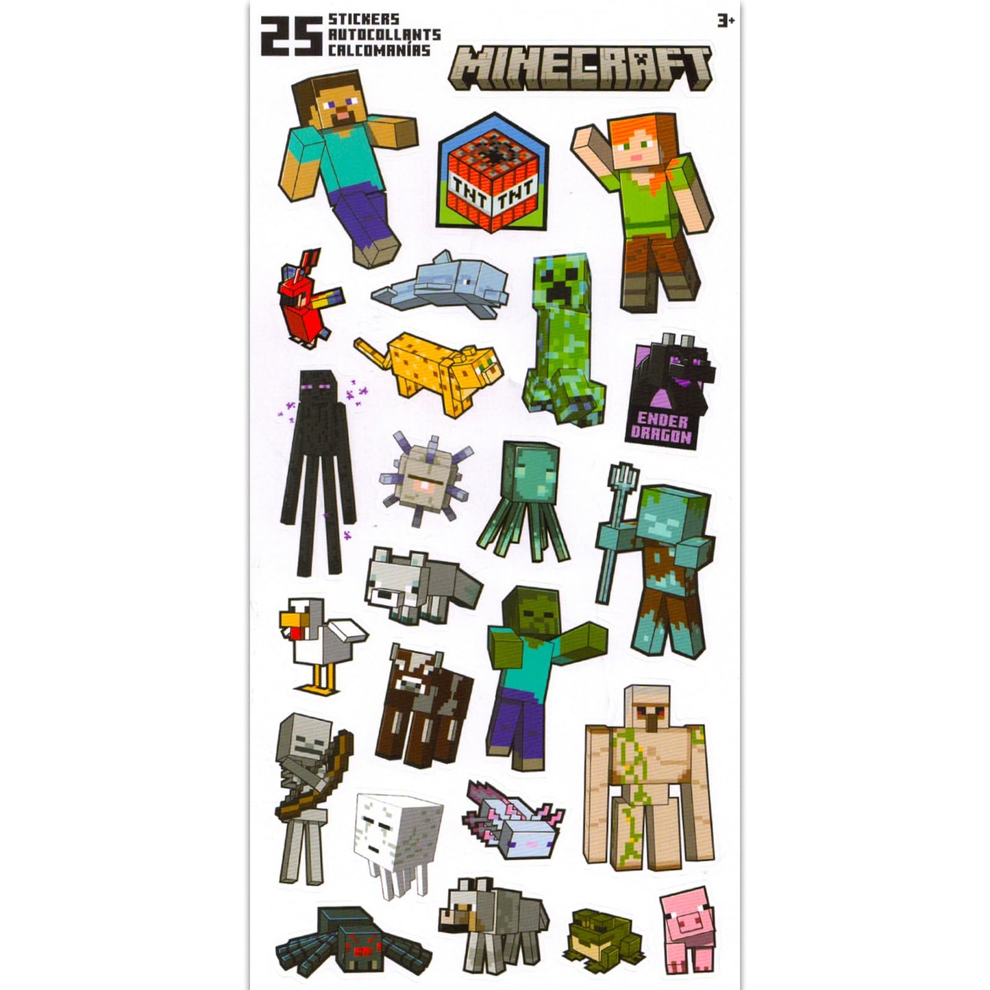 Minecraft Water Bottle Set for Boys - Bundle with a Refillable 20oz Container, Stickers, and More Sports Bottle for Kids, Girls