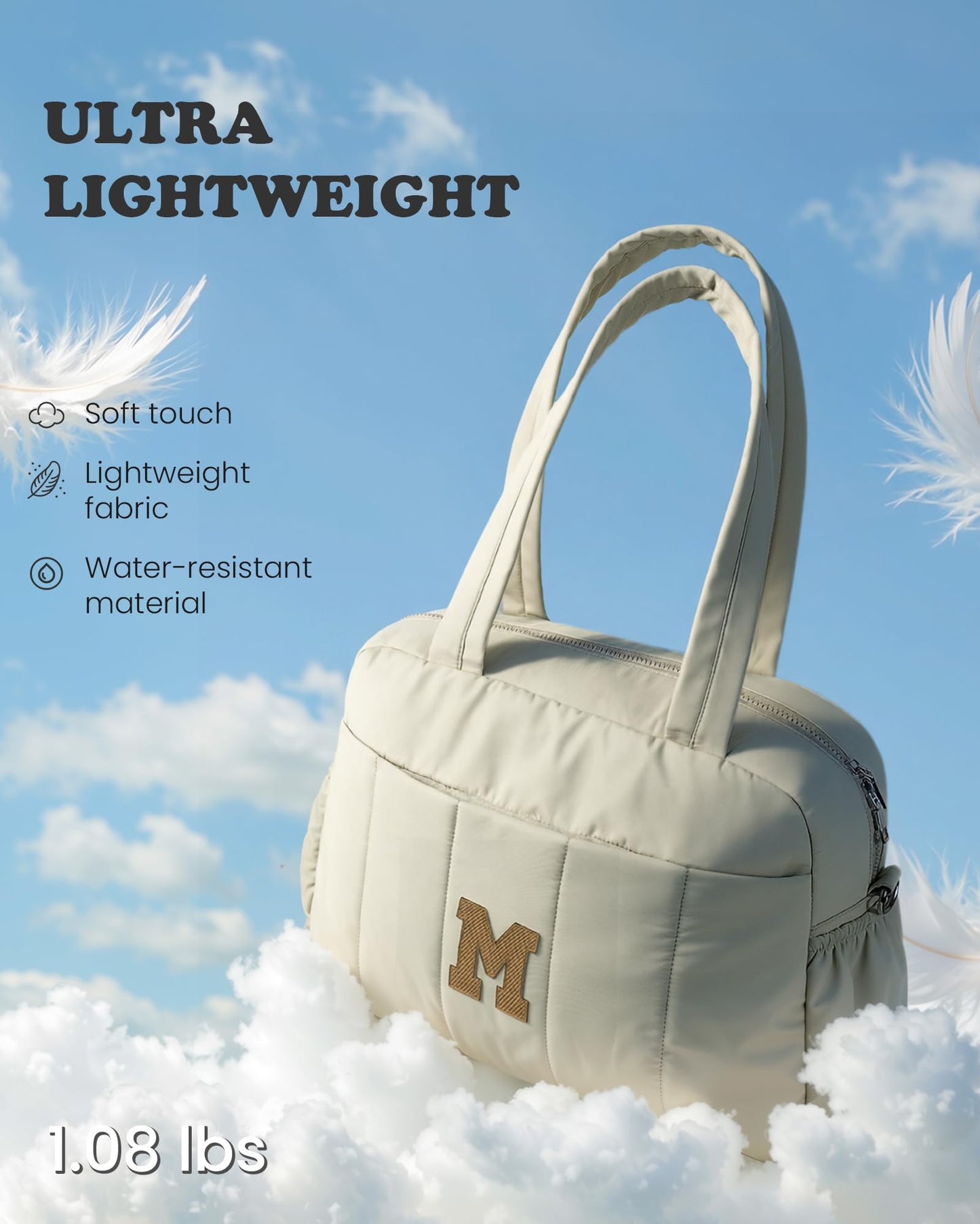 Vogewood Duffel Bag, Personalized Weekender Bags Overnight Bag for Women, Travel bags with Makeup Pouch, Birthday Gifts