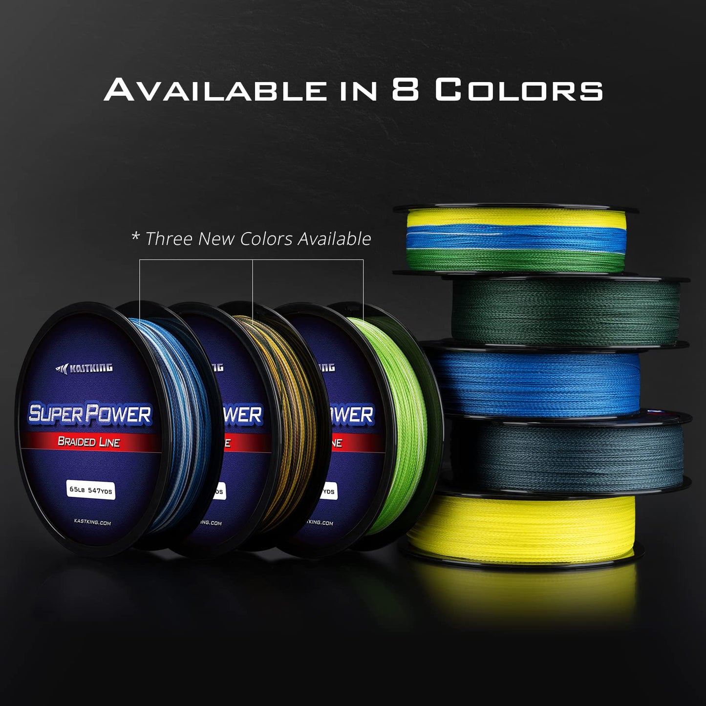 KastKing Superpower Braided Fishing Line, Blue Camo, 6 LB, 150 Yds