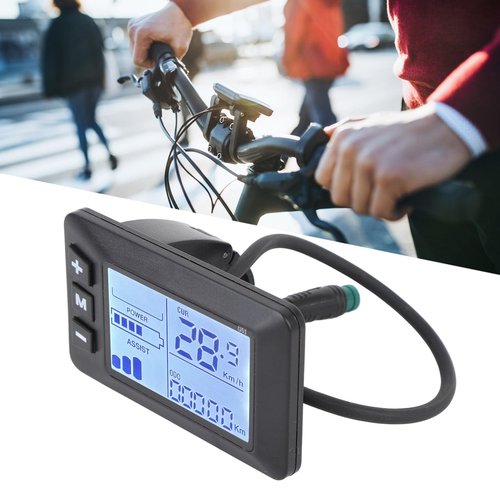Electric Bike LCD Display Panel with 5 Pin Connector, Electric Scooter Speedometer for Bicycles and Scooters