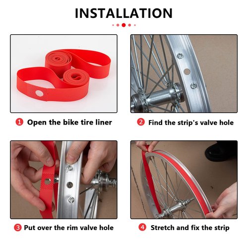 PSLER Bicycle Rim Liner, Bike Tire Liner Bicycle Rim Tape Bike Rim Strips A Pair Bicycle tire Liners Bicycle Accessories 26inchs