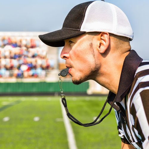 Fya Whistle, Plastic Whistle with Lanyard, Loud Clear Black Whistles Bulk Great for Coaches, Referees, and Officials