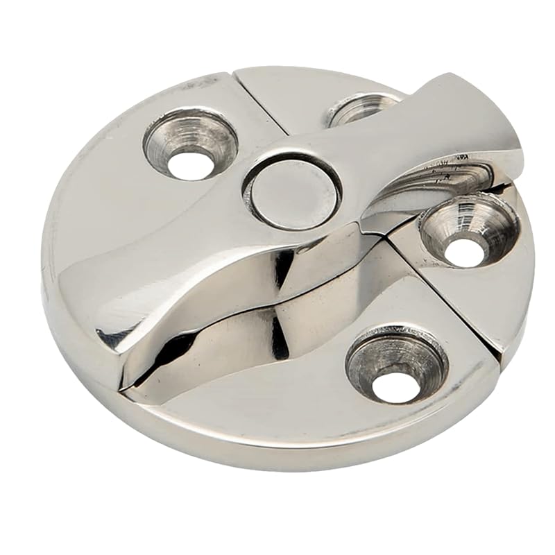 1Pc Stainless Steel 316 Boat Door Catch Latch Round Twist Turn Button for Marine Yachts