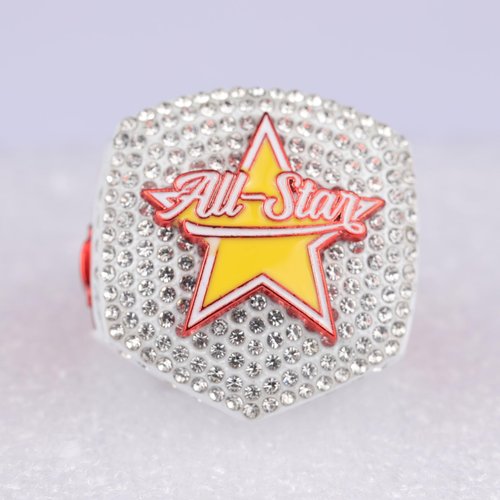 TOPSPORTSJEWELRY 2025 Sports Events Baseball & Softball Tournament All-Star Championship Trophy Ring Prize for All Sports (2, White-red, 9.5)