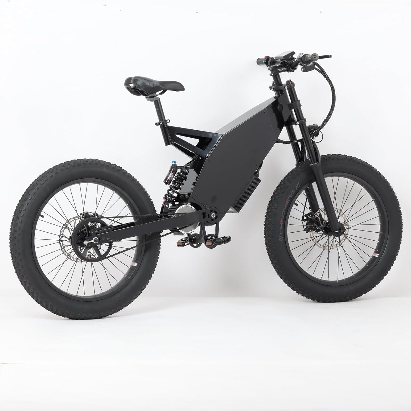 KEYU F4 Middle Motor Drive Carbon Mountain Fat 26 Dirt Full Suspension Enduro Stealth Bomber Electric Bicycle Bike Ebike Frame kit