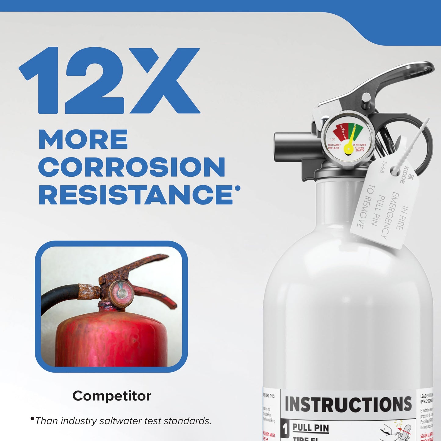Kidde Mariner PWC Fire Extinguisher for Jet Skis, 5-B:C, KD57W-5BC