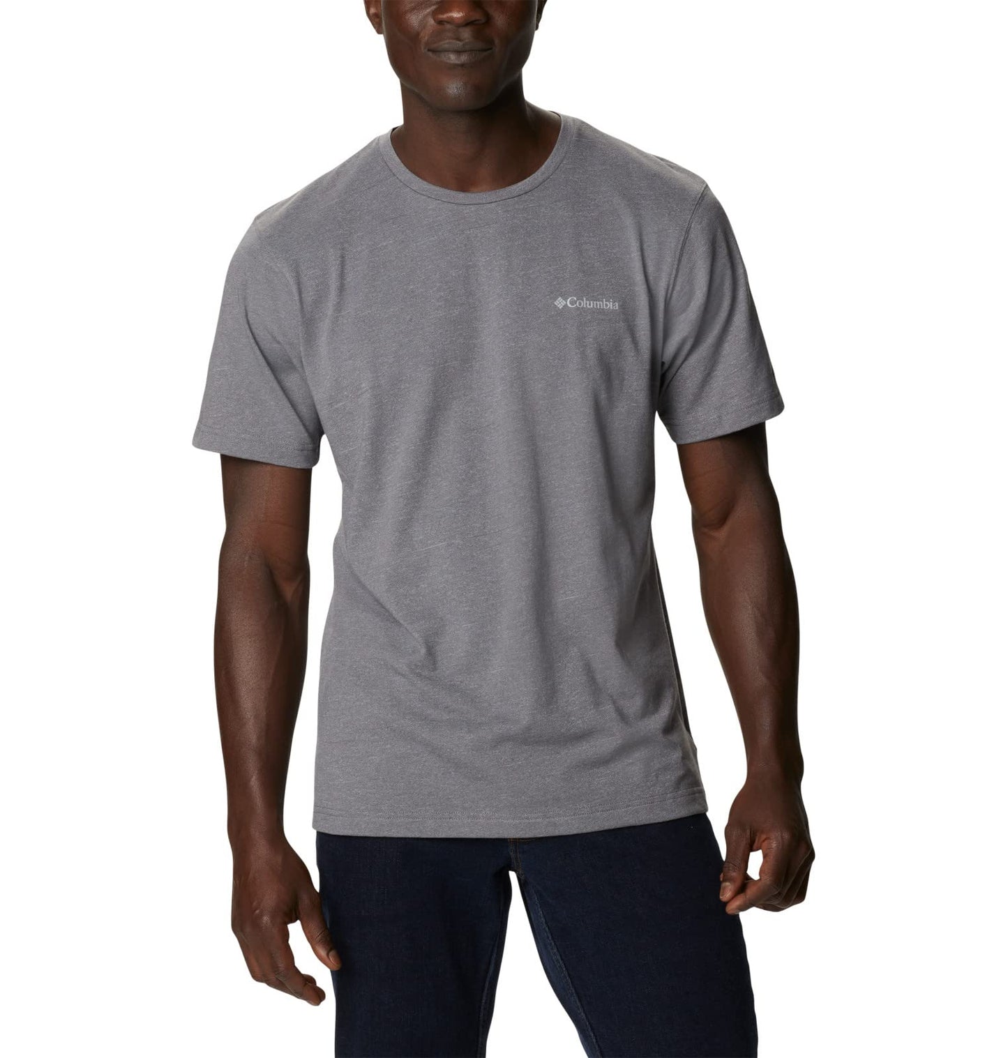 Columbia Mens Thistletown Hills Short Sleeve T-Shirt, City Grey Heather, 1X