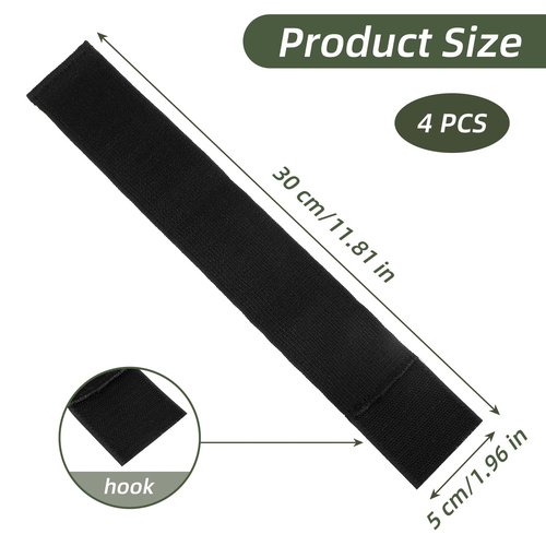HJZHII 4 Pcs Boot Straps, Boot Straps for Cowboy Boots Elastic Ankle Strap Pants Leg Bands with Hook and Loop for Cowboy Boots Military Army Gardening Biking Waders Fishing Hunting Hiking Cycling