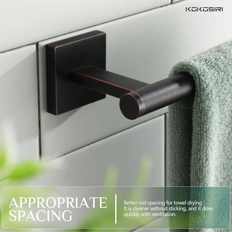 Oil Rubbed Bronze Towel Bar - Wall Mount Hand Towel Holder, Stainless Steel