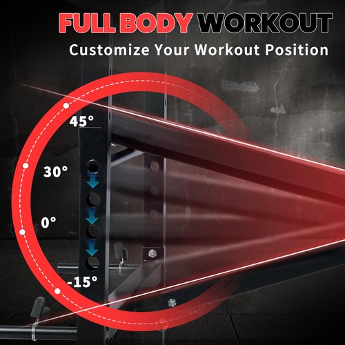 MAIDOMA Standard Weight Bench Set with Leg Extension and Leg Curl, Adjustable Bench Press Set with Squat Rack, Foldable Flat Incline Decline Workout Bench for Home Gym Full Body(US Stock)