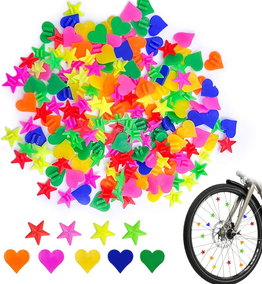 180 Pieces Bike Wheel Spoke Beads Plastic Clip Beads Spoke Colorful Bicycle Bike Spoke Decorations for Kids Bike Accessories Girls Boys