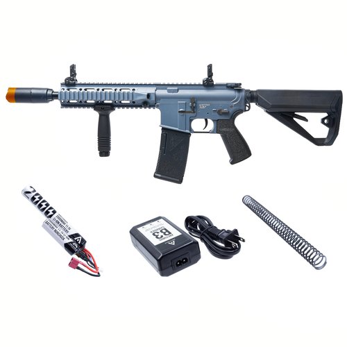 Arcturus Tactical LWT MK-II CQB 10" Polymer- Electric Full/Semi-Auto/2rd-Burst/3rd-Burst/Binary/Ramping Airsoft AEG Sport SE Starter Pack Grey with Battery and Charger