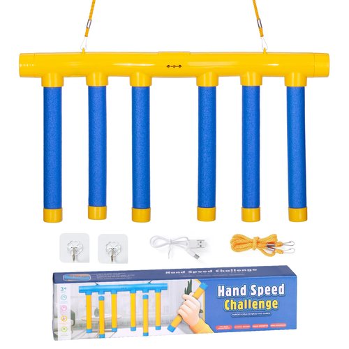 Reflex Drop Sticks Challenge Game, 2025 Upgrade Hand Eye Coordination Training Toy, Hand Speed Challenge Game Reaction Game, Catching All Drop Sticks Game for Adult- 3 Adjustable Speed