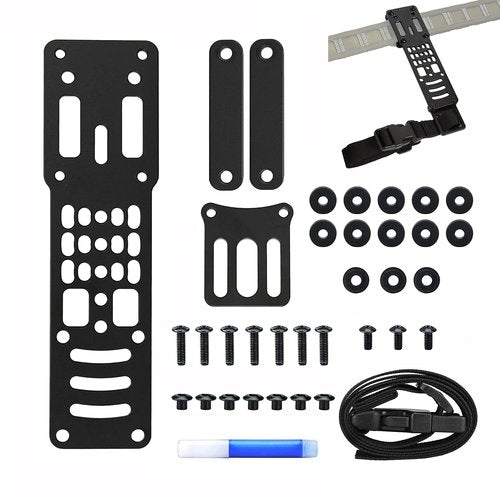 RDSPTBEK Modular Drop Leg Holster Adapter with Thigh Strap Metal Holster Adapter Duty Belt Accessories Airsoft Tactical Gear (BK)