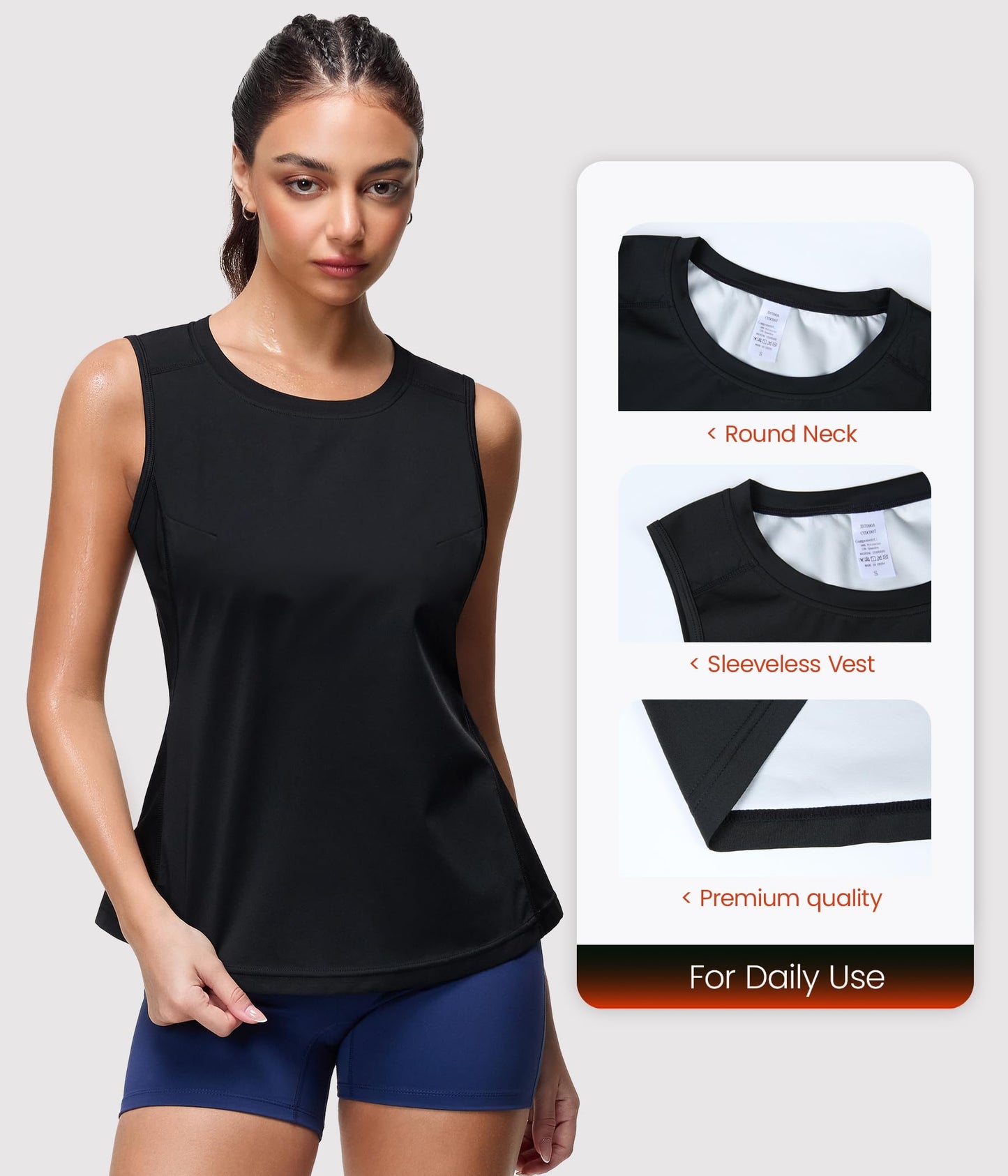 Junlan Waist Trainer for Women - Sleeveless Sauna Sweat Vest for Women Working Out