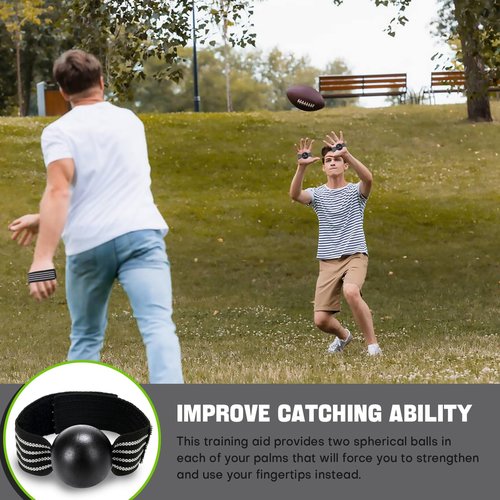 Nezylaf American Football Catching Trainer Band, Rugby Football Catching Receiver Trainers, Football Receiving Training, Volleyball Catching Training Hand Strap Beginner Practice Fingertip