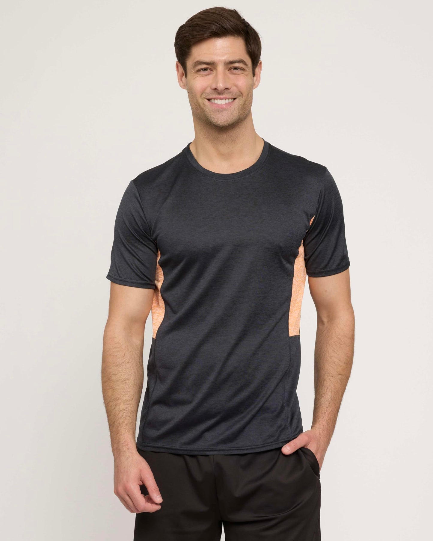 Real Essentials 5 Pack: Men's Dry-Fit Short Sleeve Crew Neck T Shirts Fitness Running Gym Workout Cool Exercise Athletic Tee, Set 7, 3X-Large